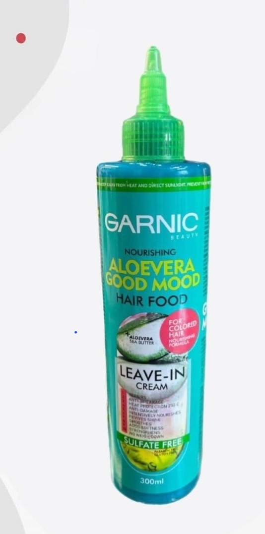 کرم موی بدون آبکشی گارنیک GARNIC مدل Aloe Vera Good Mood هیر فود مخصوص موهای رنگ شده حجم 300 میلی لیتر